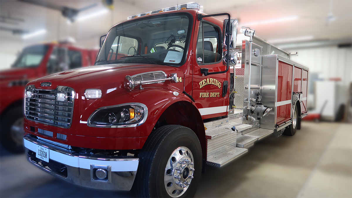Zearing Fire Department fire truck.