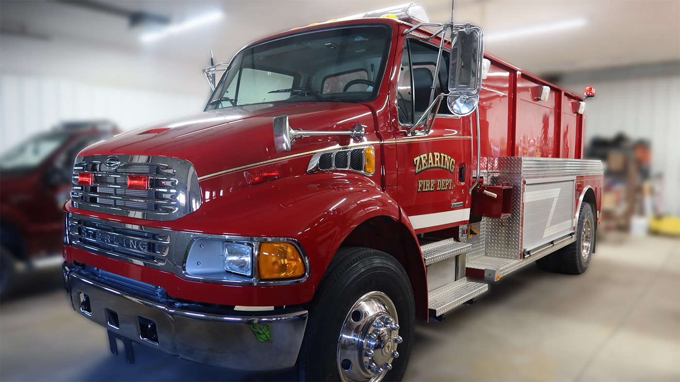 Zearing Fire Department fire truck.