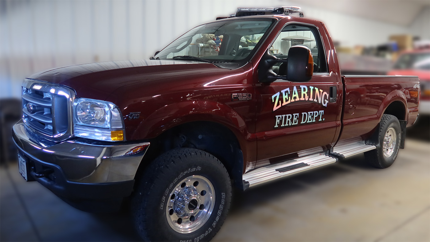 Zearing Fire Department fire truck.